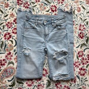 AE Distressed Hi Rise Jeggings